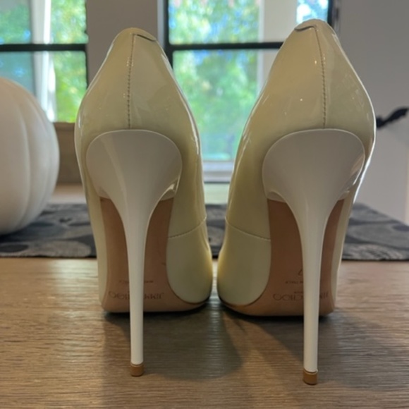 Jimmy Choo Anouk White Patent Leather Pumps - Picture 3 of 3